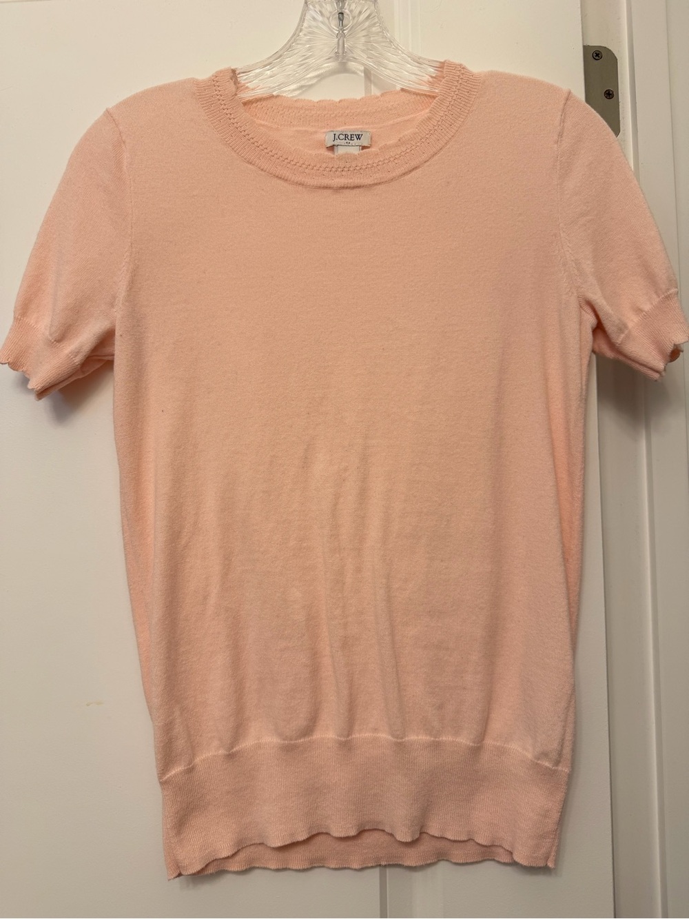 J. Crew Cotton Knit Short Sleeve Crew Neck Sweater